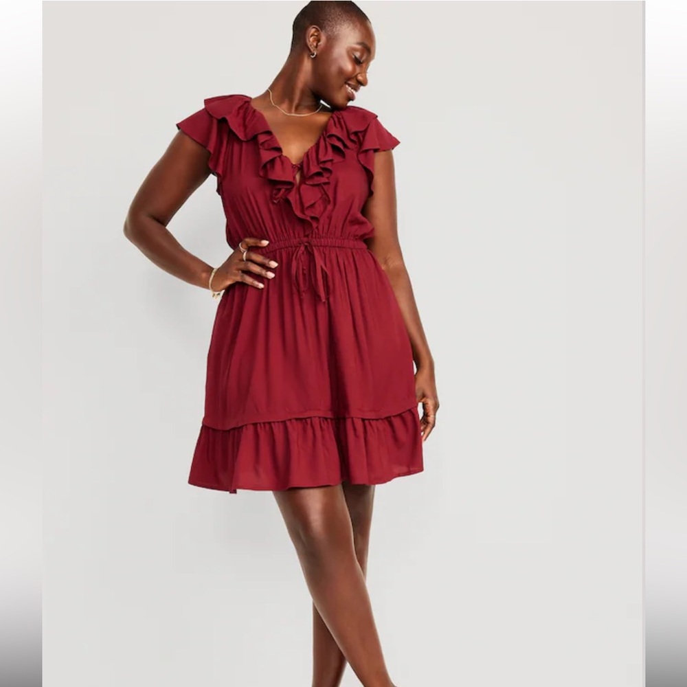 NWT ruffle trim dress